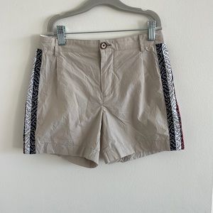 Burberry boy shorts, light tan with logo detailing on sides .